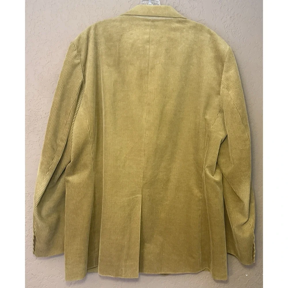 Banana‎ Republic Corduroy Blazer Men Size 46R Carmel Khaki Cotton Two Button